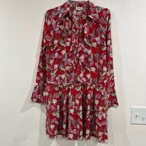 Zadig & Voltaire Ruska dress - Size Small long sleeved silk dress paisley print